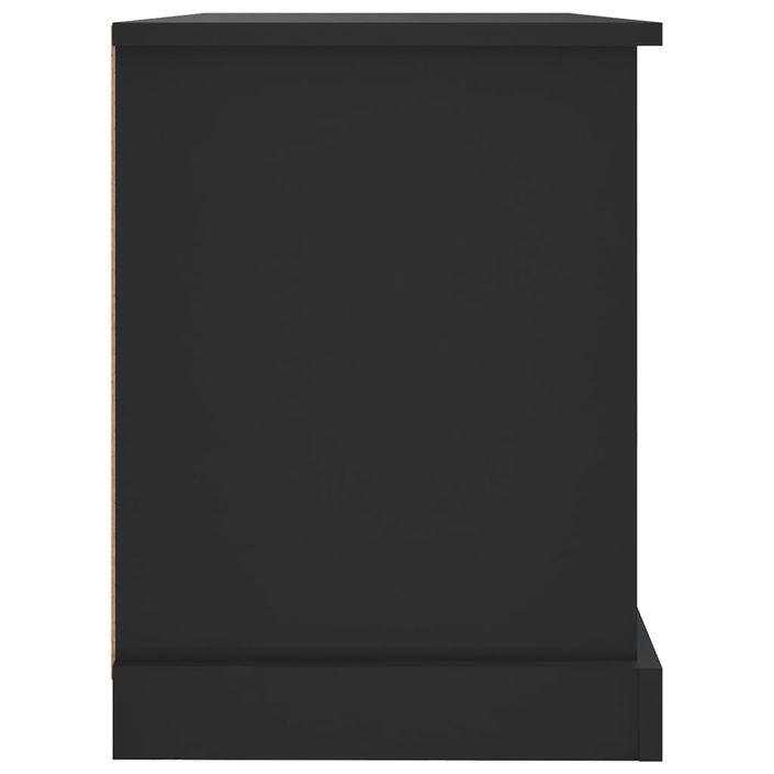 Meuble TV noir 73x35,5x47,5 cm bois d'ingénierie - Photo n°8