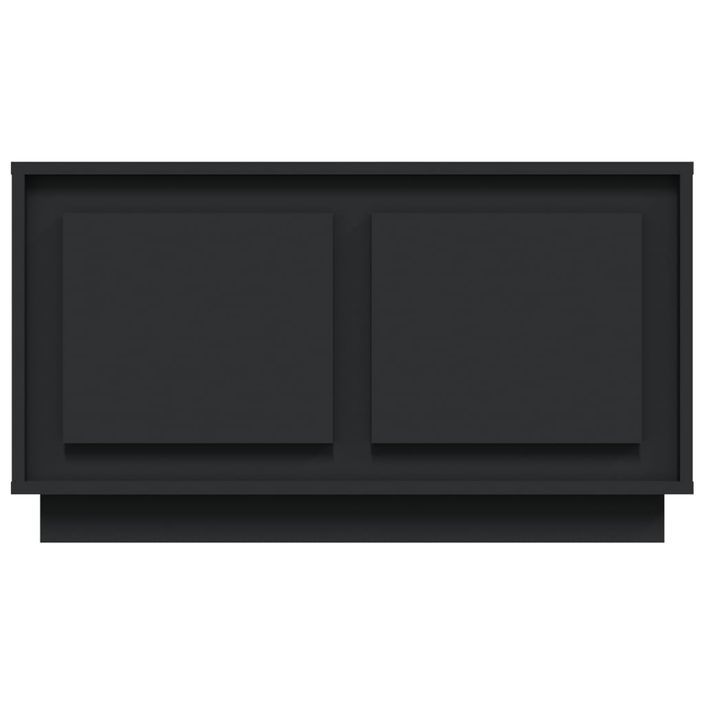 Meuble TV noir 80x35x45 cm bois d'ingénierie - Photo n°6