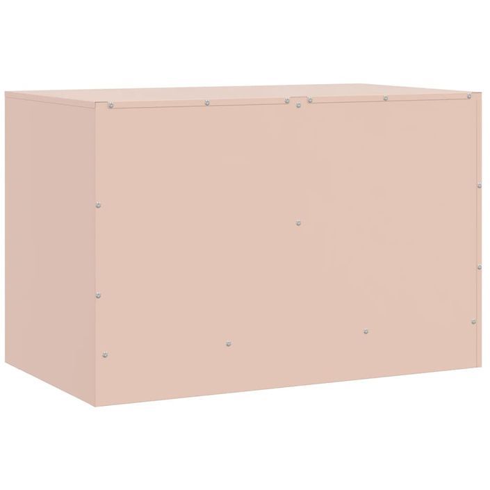 Meuble TV rose 67x39x44 cm acier - Photo n°8