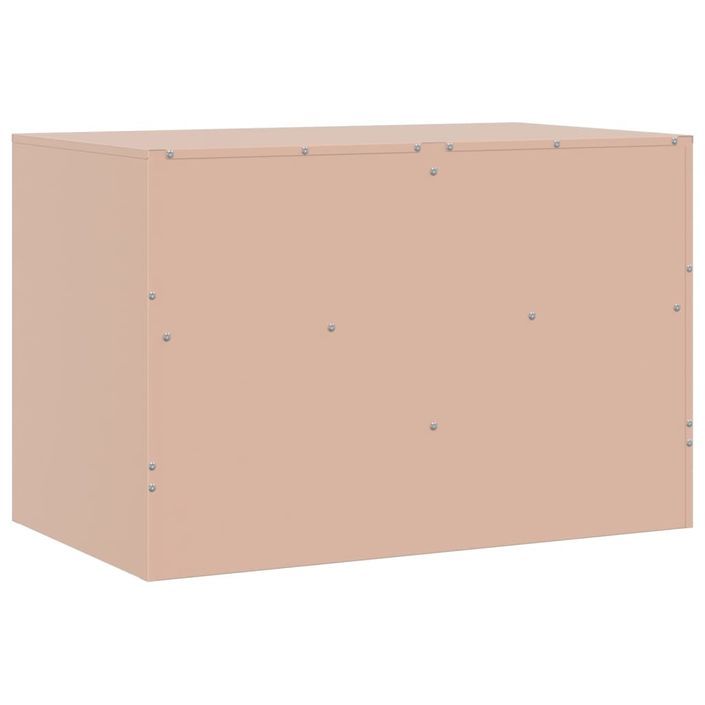 Meuble TV rose 67x39x44 cm acier - Photo n°9