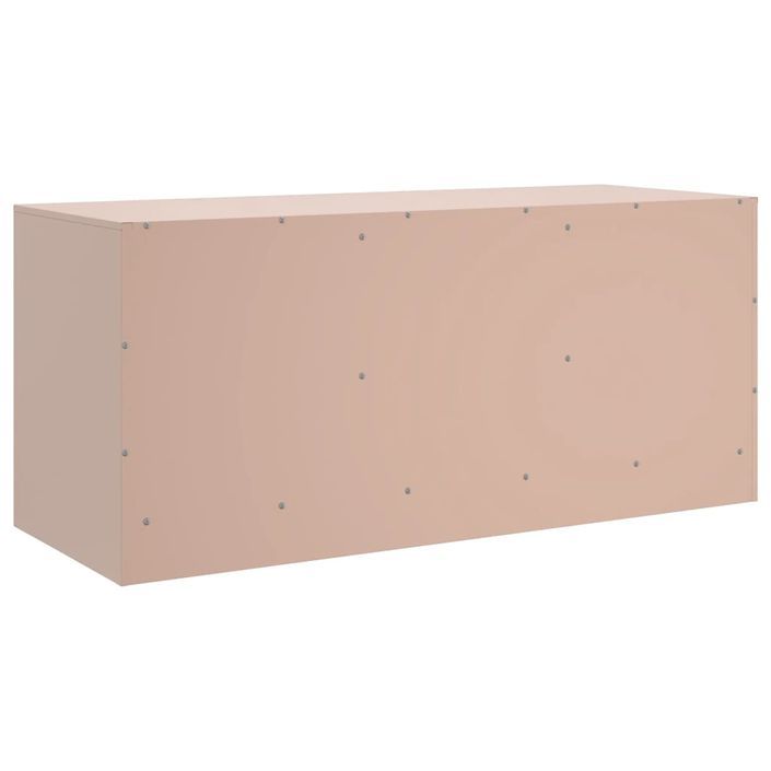 Meuble TV rose 99x39x44 cm acier - Photo n°9