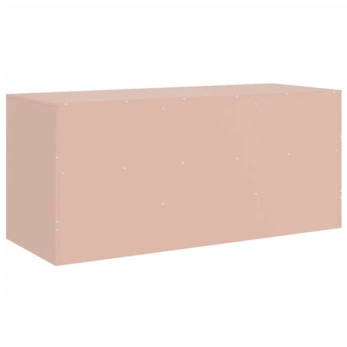 Meuble TV rose 99x39x44 cm acier - Photo n°9