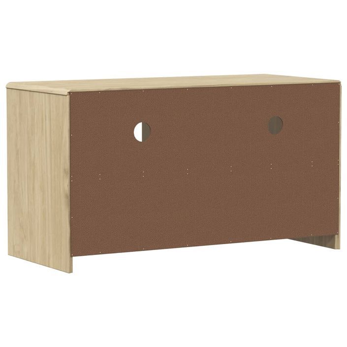 Meuble TV SAUDA chêne 99x43x55 cm bois de pin massif - Photo n°6