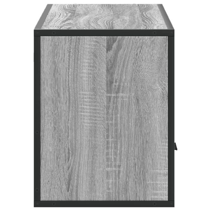 Meuble TV sonoma gris 100x31x39,5 cm bois d'ingénierie et métal - Photo n°5