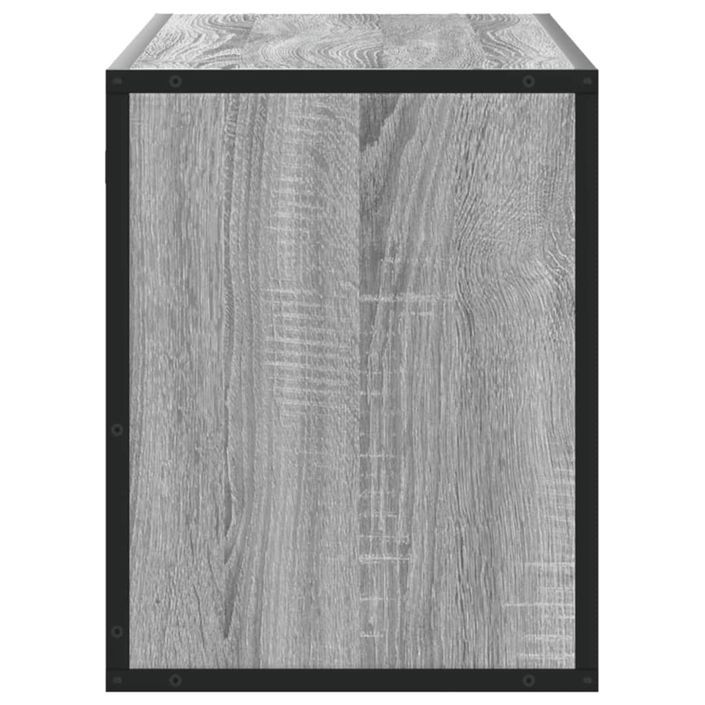 Meuble TV sonoma gris 100x31x39,5 cm bois d'ingénierie et métal - Photo n°5