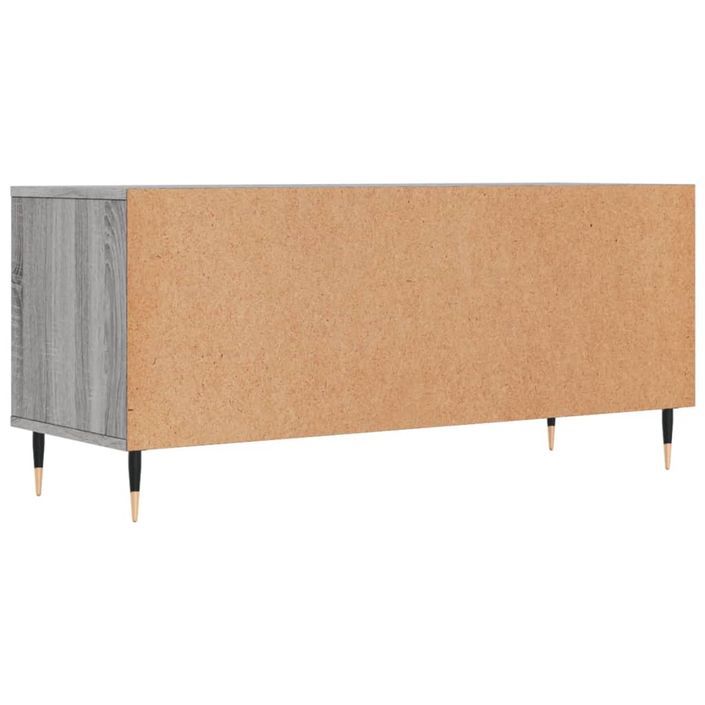 Meuble TV sonoma gris 100x34,5x44,5 cm bois d'ingénierie - Photo n°8