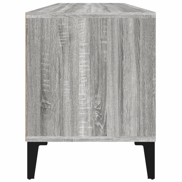 Meuble TV sonoma gris 100x34,5x44,5 cm bois d'ingénierie - Photo n°7