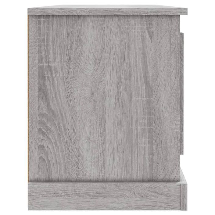 Meuble TV sonoma gris 100x35,5x45 cm bois d'ingénierie - Photo n°7