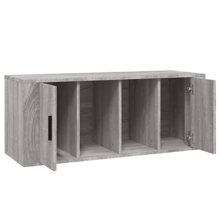 Meuble TV Sonoma gris 100x35x40 cm Bois d'ingénierie - Photo n°5