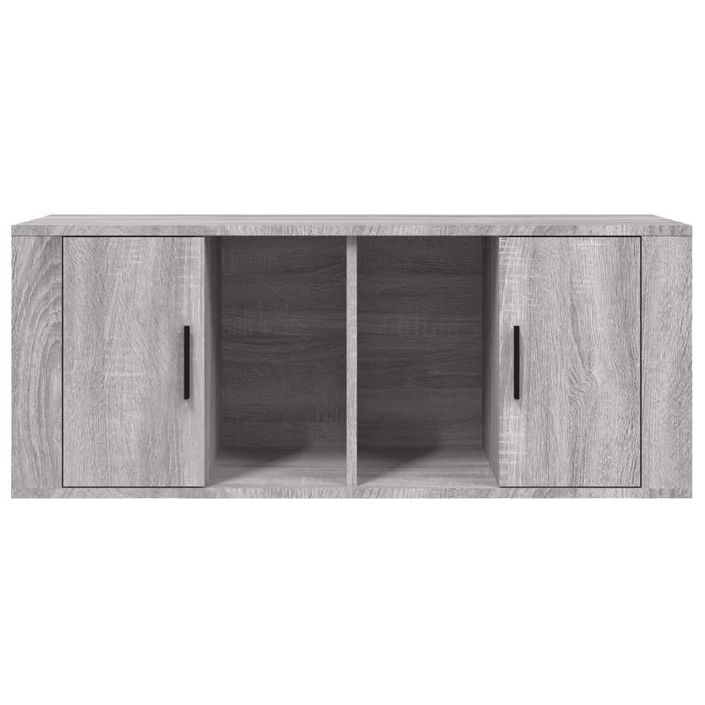 Meuble TV Sonoma gris 100x35x40 cm Bois d'ingénierie - Photo n°6