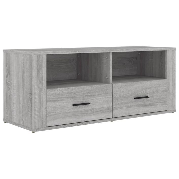 Meuble TV Sonoma gris 100x35x40 cm Bois d'ingénierie - Photo n°2