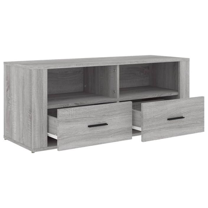 Meuble TV Sonoma gris 100x35x40 cm Bois d'ingénierie - Photo n°6