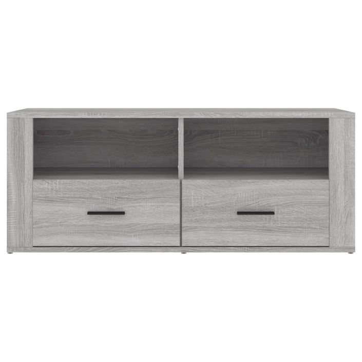 Meuble TV Sonoma gris 100x35x40 cm Bois d'ingénierie - Photo n°7