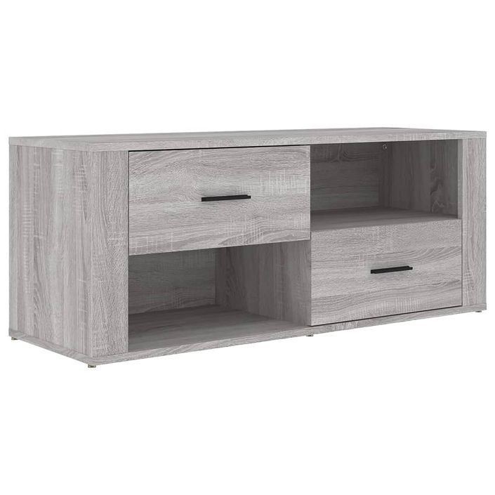 Meuble TV Sonoma gris 100x35x40 cm Bois d'ingénierie - Photo n°2