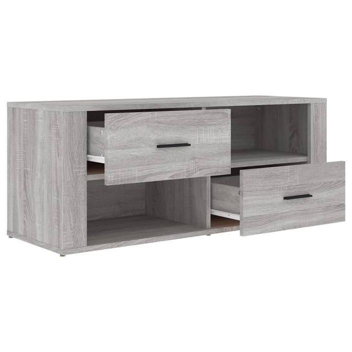 Meuble TV Sonoma gris 100x35x40 cm Bois d'ingénierie - Photo n°7