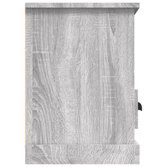 Meuble TV sonoma gris 100x35x50 cm bois d'ingénierie - Photo n°8