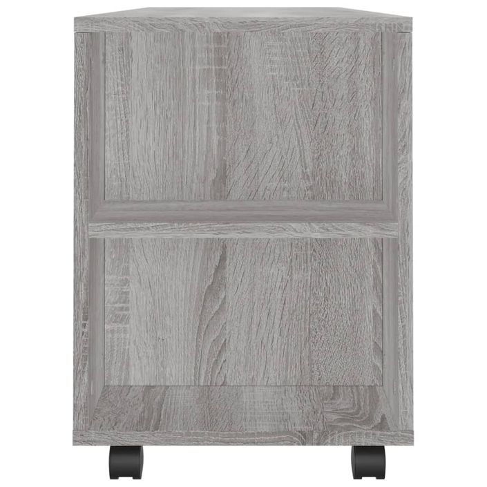 Meuble TV sonoma gris 102x34,5x43 cm bois d'ingénierie - Photo n°7