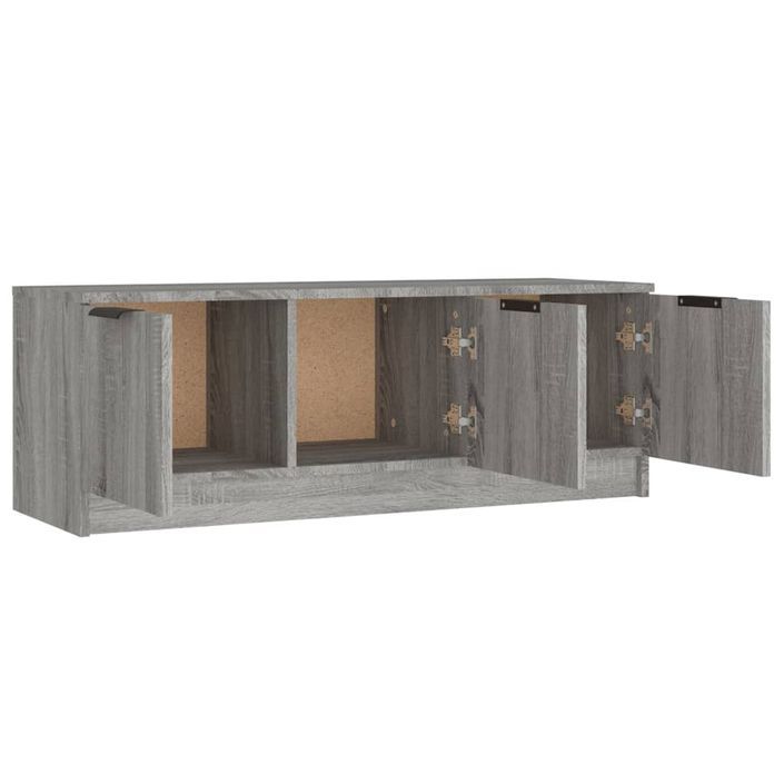 Meuble TV Sonoma gris 102x35x36,5 cm Bois d'ingénierie - Photo n°7