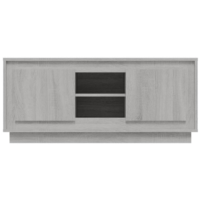 Meuble TV sonoma gris 102x35x45 cm bois d'ingénierie - Photo n°6