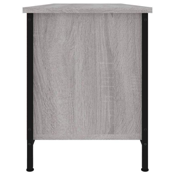 Meuble TV sonoma gris 102x35x45 cm bois d'ingénierie - Photo n°6