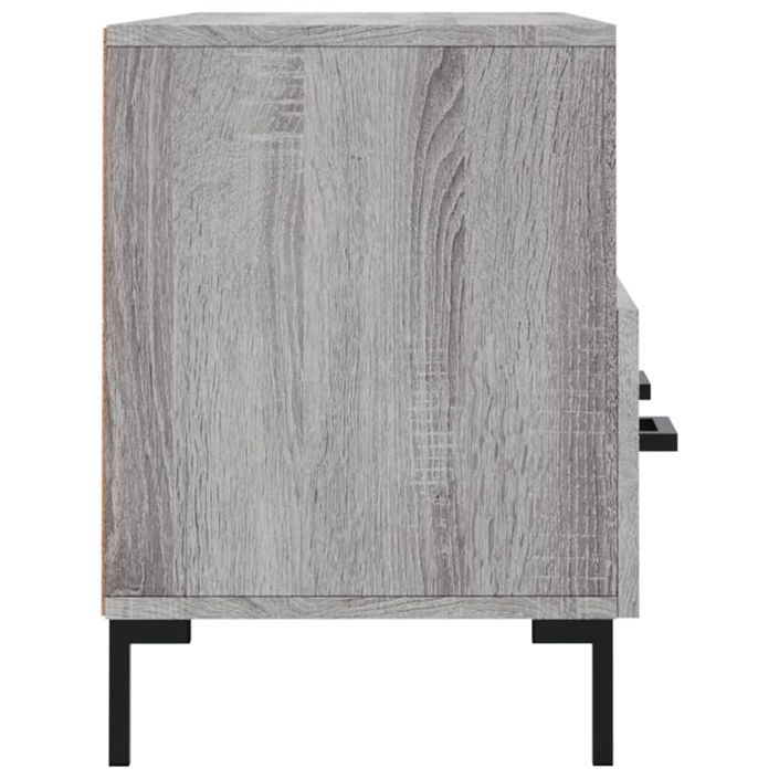 Meuble TV sonoma gris 102x36x50 cm bois d'ingénierie - Photo n°7