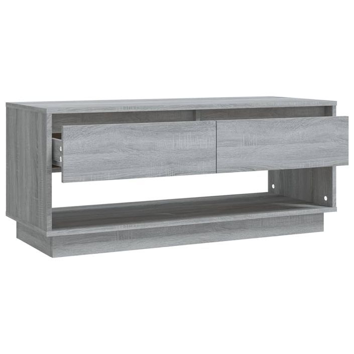 Meuble TV Sonoma gris 102x41x44 cm Bois d'ingénierie - Photo n°8