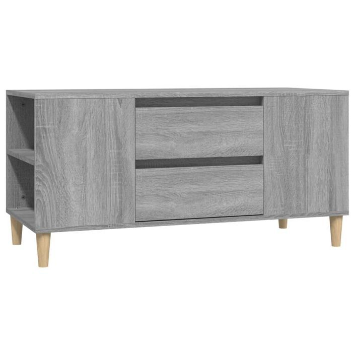 Meuble TV Sonoma gris 102x44,5x50 cm Bois d'ingénierie - Photo n°1