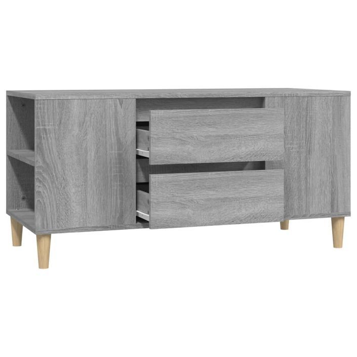 Meuble TV Sonoma gris 102x44,5x50 cm Bois d'ingénierie - Photo n°6