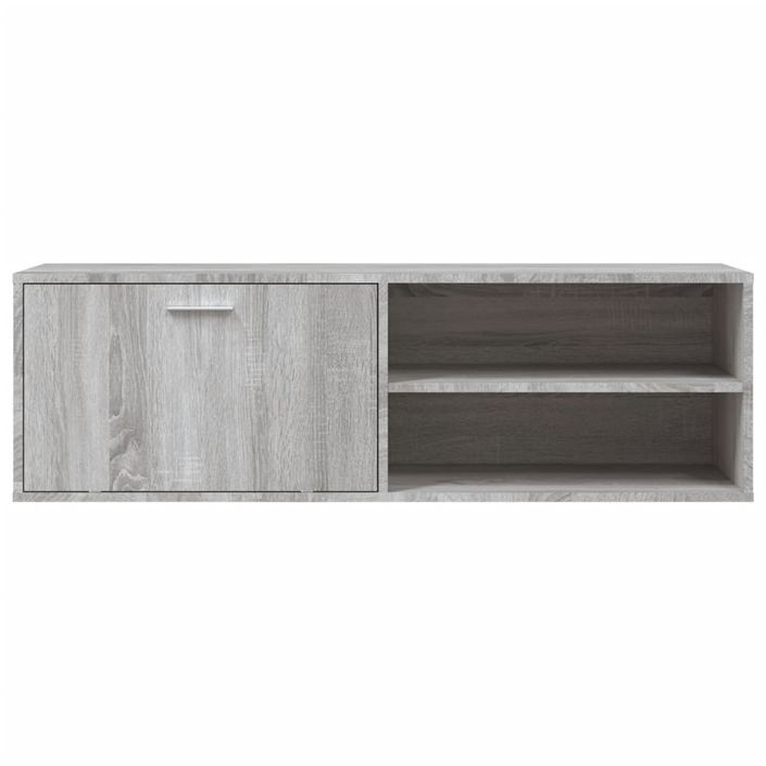 Meuble TV sonoma gris 120x34x37 cm bois d'ingénierie - Photo n°4