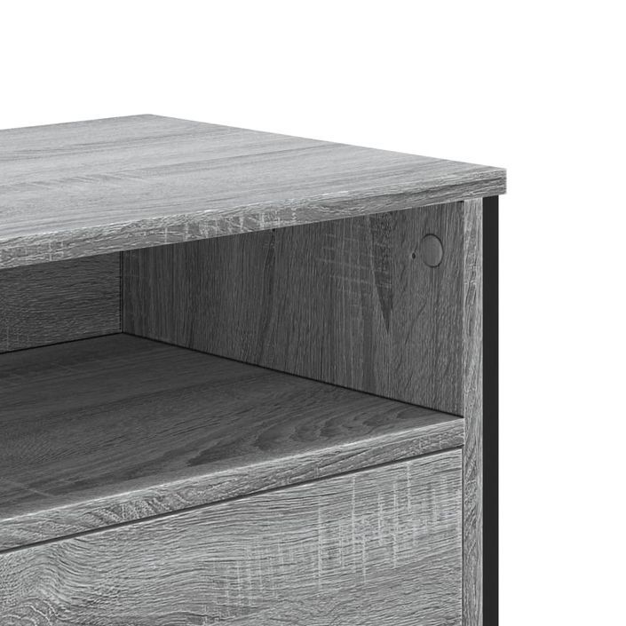 Meuble TV sonoma gris 122x34x41 cm bois d'ingénierie - Photo n°8