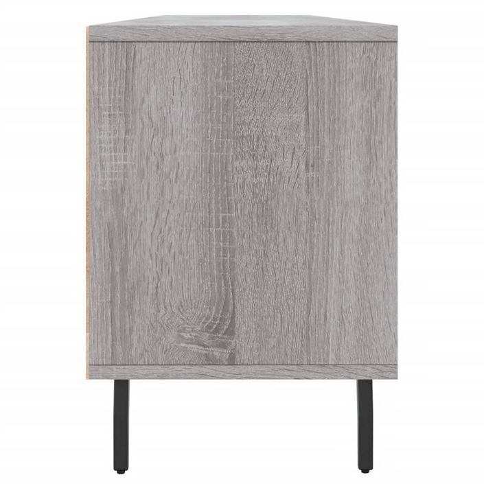 Meuble TV sonoma gris 150x30x44,5 cm bois d'ingénierie - Photo n°7