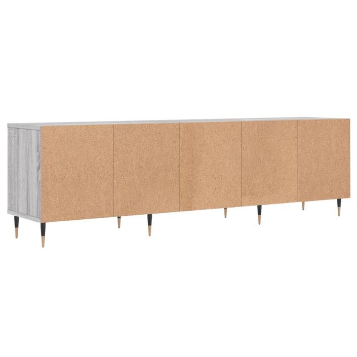 Meuble TV sonoma gris 150x30x44,5 cm bois d'ingénierie - Photo n°8