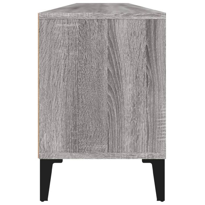 Meuble TV sonoma gris 150x30x44,5 cm bois d'ingénierie - Photo n°8