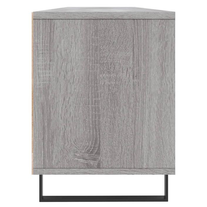 Meuble TV sonoma gris 150x30x44,5 cm bois d'ingénierie - Photo n°7