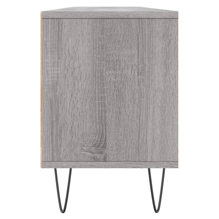 Meuble TV sonoma gris 150x30x44,5 cm bois d'ingénierie - Photo n°7