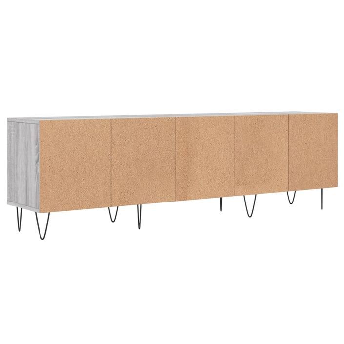 Meuble TV sonoma gris 150x30x44,5 cm bois d'ingénierie - Photo n°8