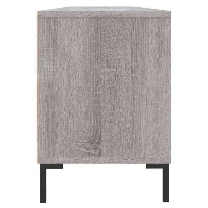 Meuble TV sonoma gris 150x30x44,5 cm bois d'ingénierie - Photo n°7