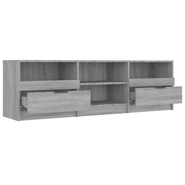 Meuble TV Sonoma gris 150x33,5x45 cm Bois d'ingénierie - Photo n°5