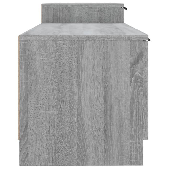 Meuble TV Sonoma gris 158,5x36x45 cm Bois d'ingénierie - Photo n°7