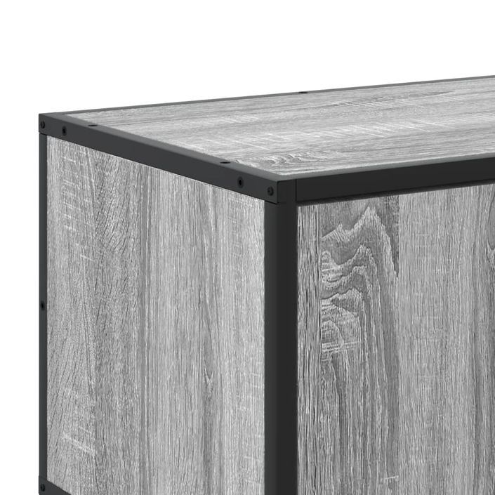 Meuble TV sonoma gris 180x35x41 cm bois d'ingénierie - Photo n°8