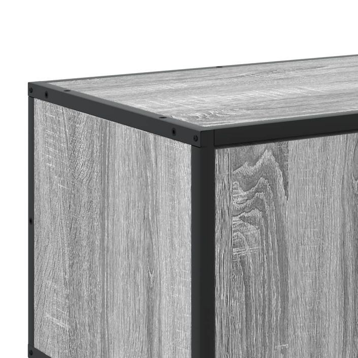 Meuble TV sonoma gris 210x35x41 cm bois d'ingénierie - Photo n°8