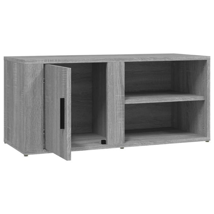 Meuble TV Sonoma gris 80x31,5x36 cm Bois d'ingénierie - Photo n°8