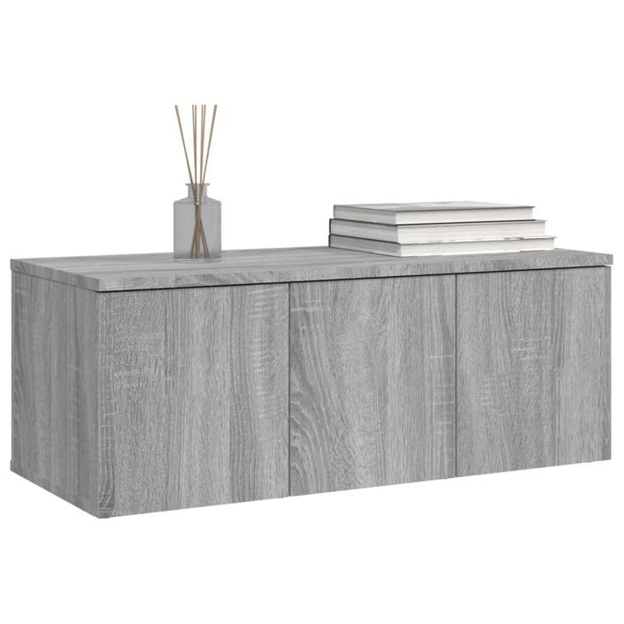 Meuble TV Sonoma gris 80x34x30 cm Bois d'ingénierie - Photo n°3