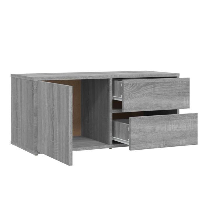 Meuble TV Sonoma gris 80x34x36 cm Bois d'ingénierie - Photo n°6