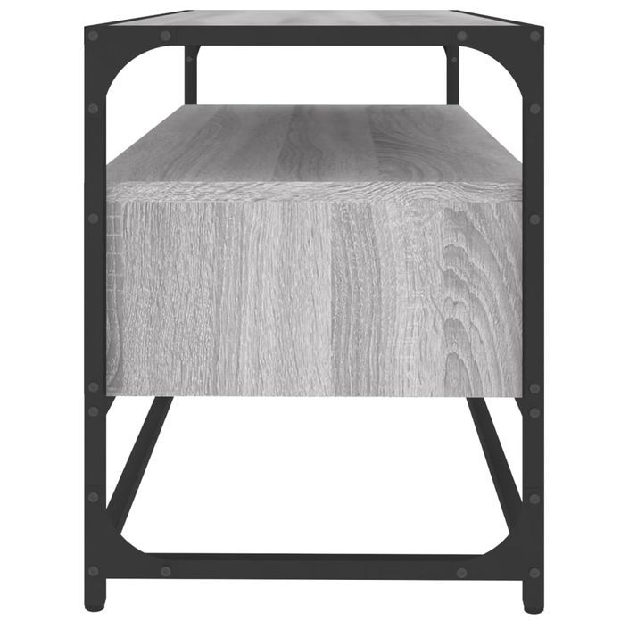 Meuble TV sonoma gris 80x35x45 cm bois d'ingénierie - Photo n°7