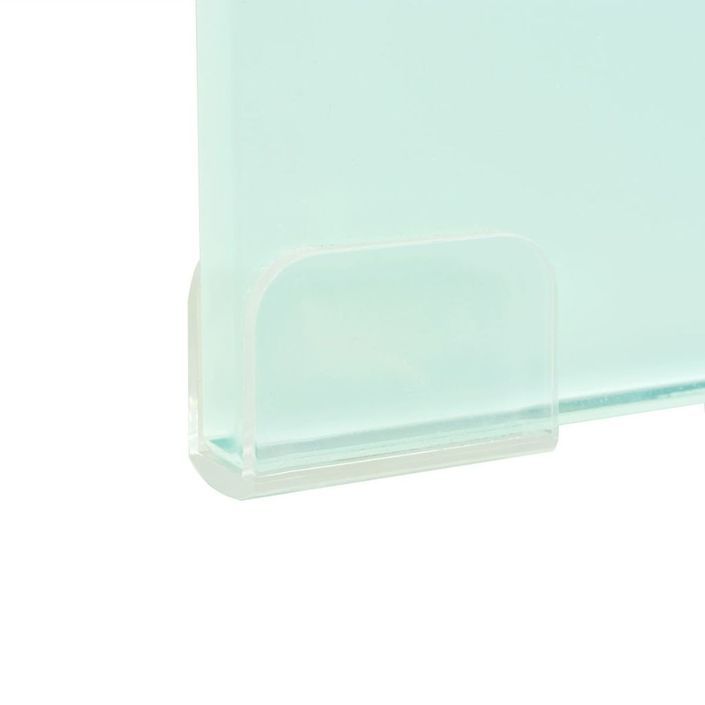 Meuble TV/ Support pour moniteur 40 x 25 x 11 cm Verre Blanc - Photo n°4