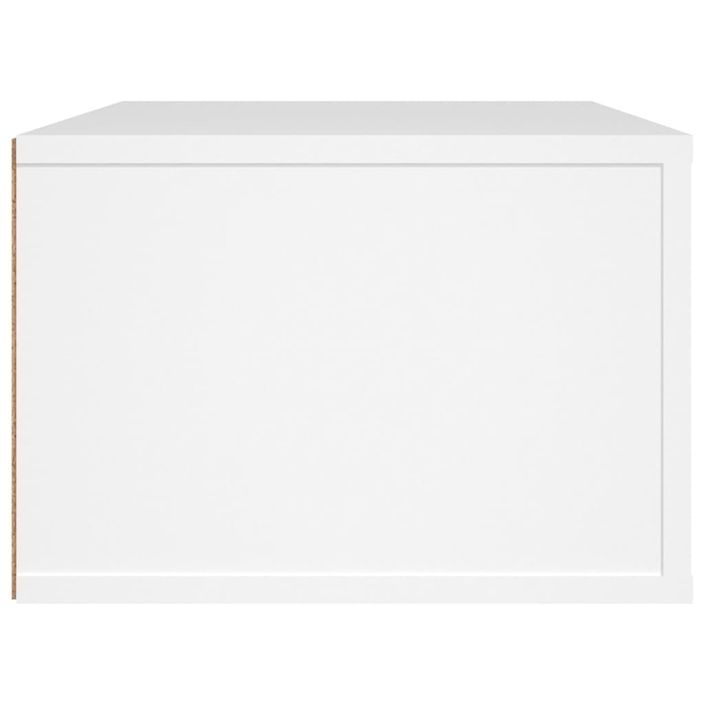 Meuble TV suspendu Blanc 80x36x25 cm Bois d'ingénierie - Photo n°8