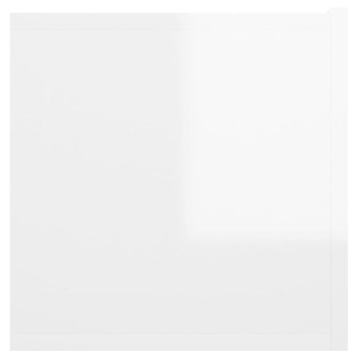 Meuble TV suspendu Blanc brillant 60x30x30 cm - Photo n°5