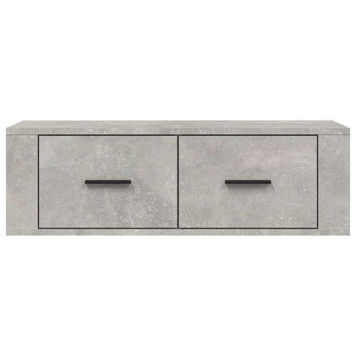 Meuble TV suspendu Gris béton 80x36x25 cm Bois d'ingénierie - Photo n°6