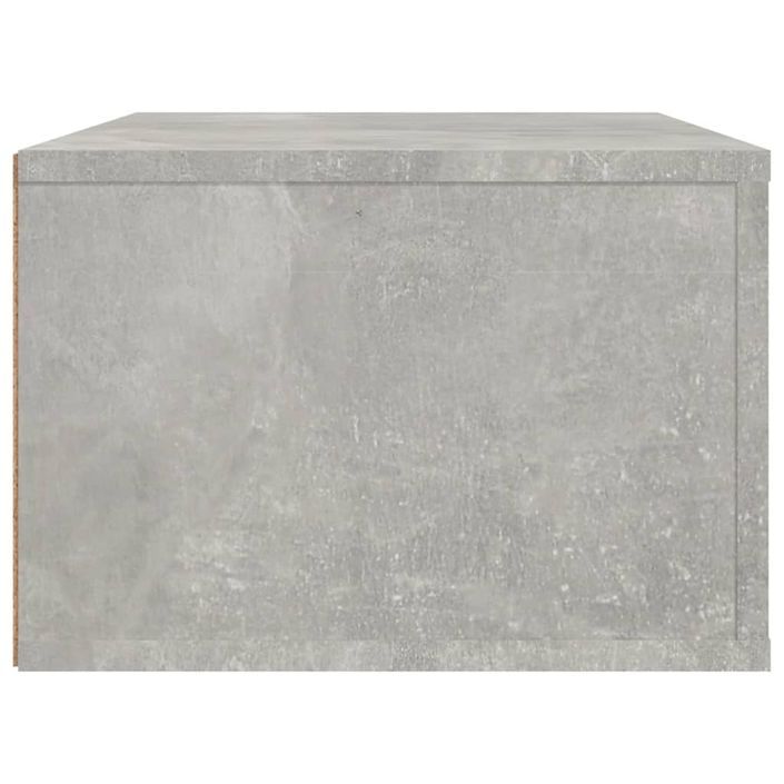 Meuble TV suspendu Gris béton 80x36x25 cm Bois d'ingénierie - Photo n°8